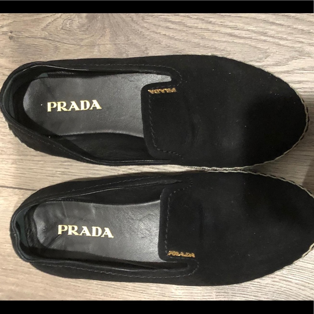NOT FOR SALE Prada black suede espadrille size 5.5